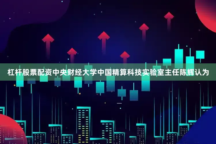 杠杆股票配资　　中央财经大学中国精算科技实验室主任陈辉认为